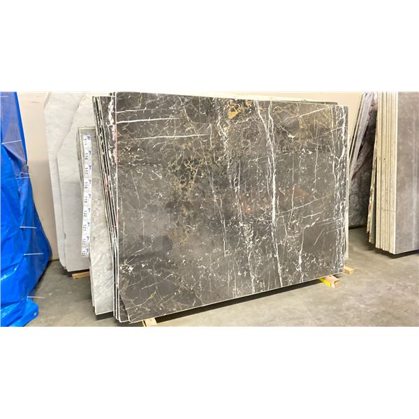 DARK GREY MARBLE STONE SLAB - 5.3' X 7' X 3/4" (AB003)
