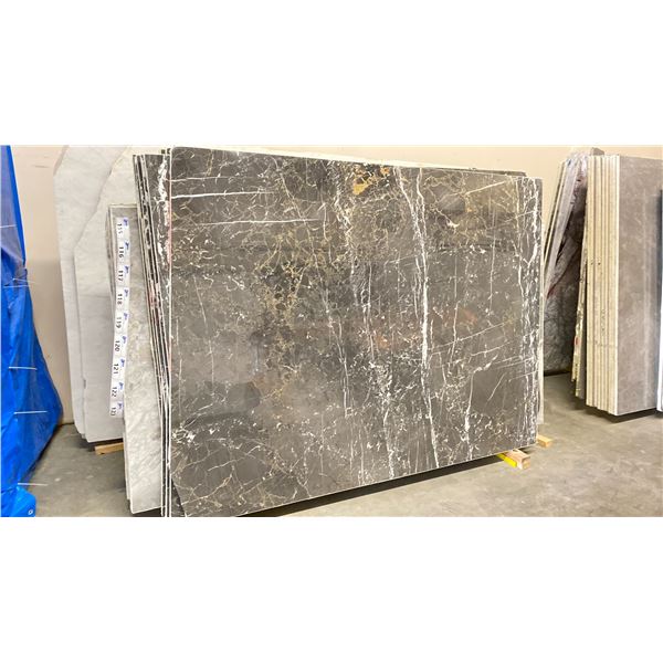 DARK GREY MARBLE STONE SLAB - 5.3' X 7' X 3/4" (AB003)