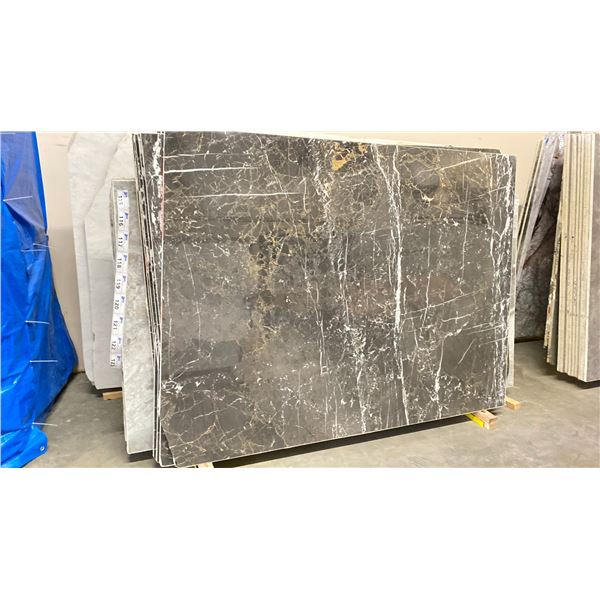 DARK GREY MARBLE STONE SLAB - 5.3' X 7' X 3/4" (AB003)