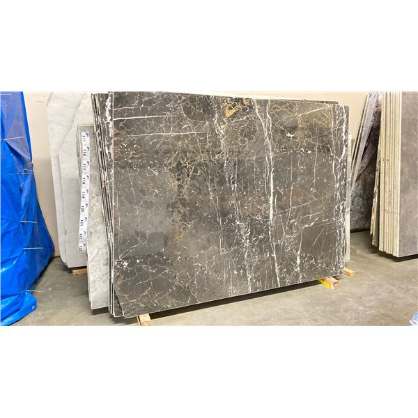 DARK GREY MARBLE STONE SLAB - 5.3' X 7' X 3/4" (AB003)
