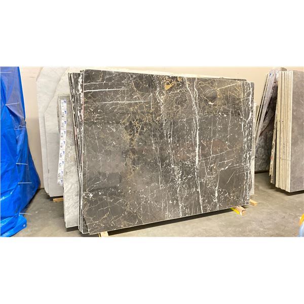 DARK GREY MARBLE STONE SLAB - 5.3' X 7' X 3/4" (AB003)