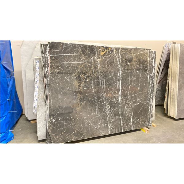 DARK GREY MARBLE STONE SLAB - 5.3' X 7' X 3/4" (AB003)
