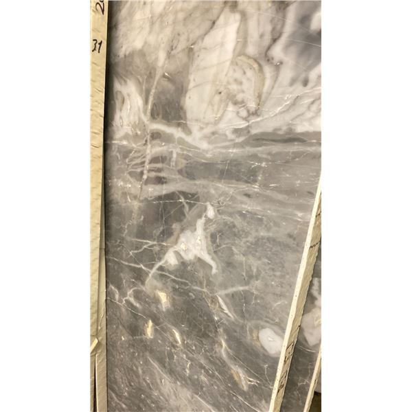 LIGHT GREY MARBLE STONE SLAB - 4.5' X 8.5' X 3/4" (CC001)