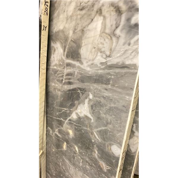 LIGHT GREY MARBLE STONE SLAB - 4.5' X 8.5' X 3/4" (CC001)