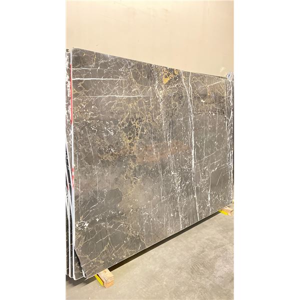 DARK GREY MARBLE STONE SLAB - 5.3' X 7' X 3/4" (AB026)