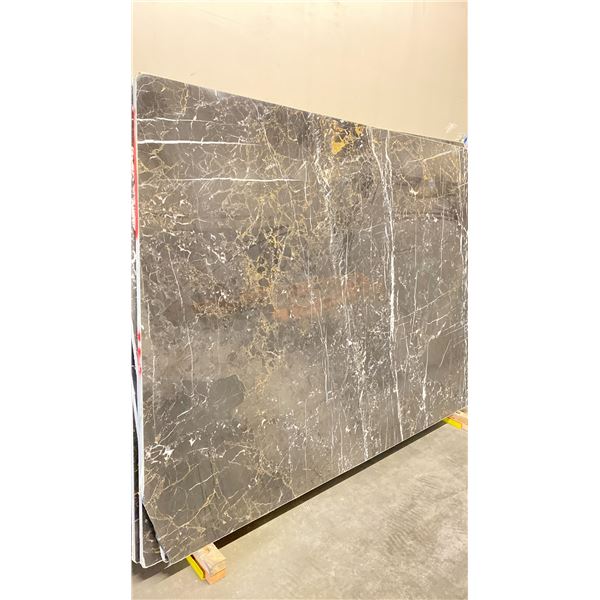 DARK GREY MARBLE STONE SLAB - 5.3' X 7' X 3/4" (AB026)