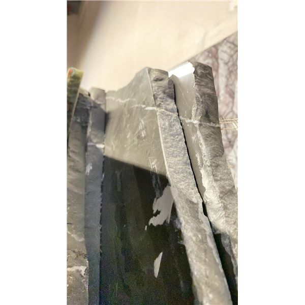 DARK GREY MARBLE STONE SLAB - 6.8' X 11.8' X 3/4" ( ?)