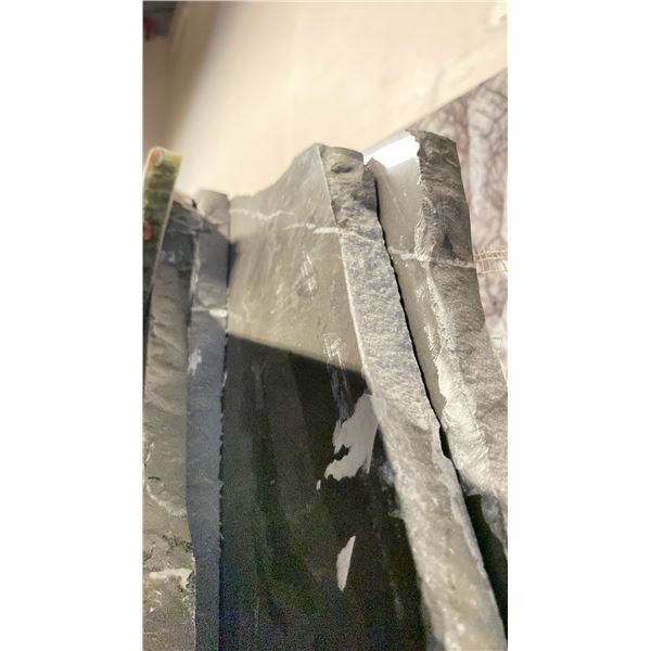 DARK GREY MARBLE STONE SLAB - 6.8' X 11.8' X 3/4" ( ?)
