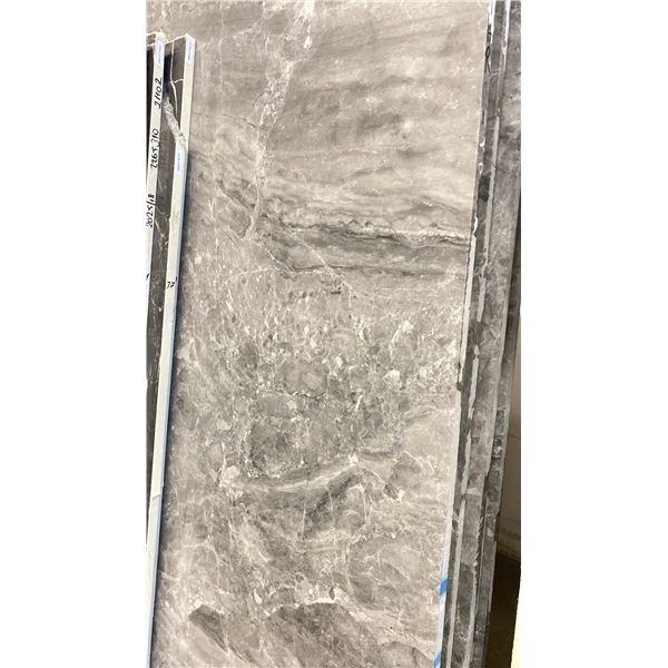 MORF GREY PATCH MARBLE STONE SLAB - 6.3' X 9.5' X 3/4" (MGP006)