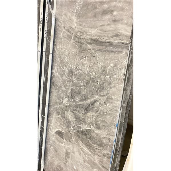 MORF GREY PATCH MARBLE STONE SLAB - 6.3' X 9.5' X 3/4" (MGP006)