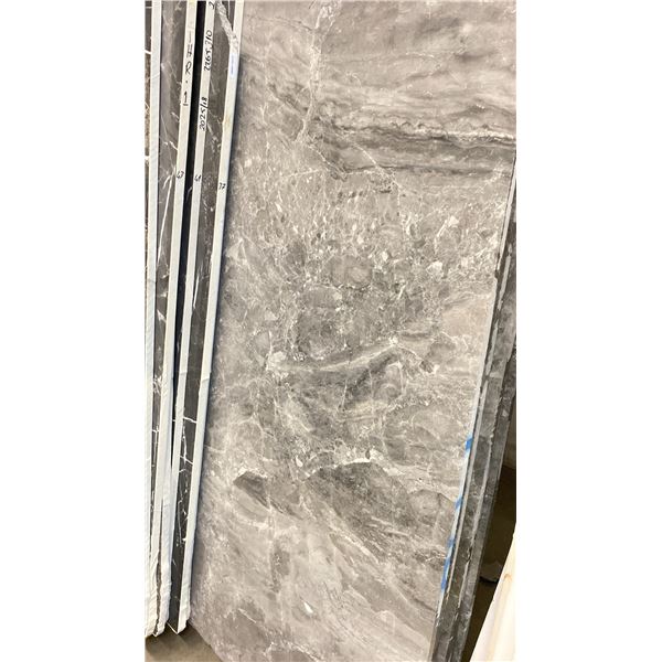 MORF GREY PATCH MARBLE STONE SLAB - 6.3' X 9.5' X 3/4" (MGP006)