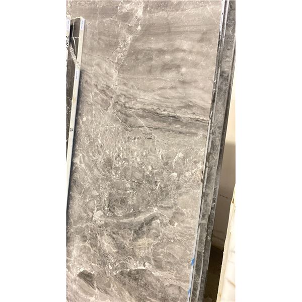 MORF GREY PATCH MARBLE STONE SLAB - 6.3' X 9.5' X 3/4" (MGP006)