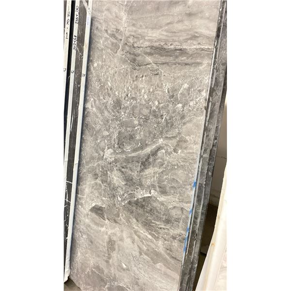 MORF GREY PATCH MARBLE STONE SLAB - 6.3' X 9.5' X 3/4" (MGP006)