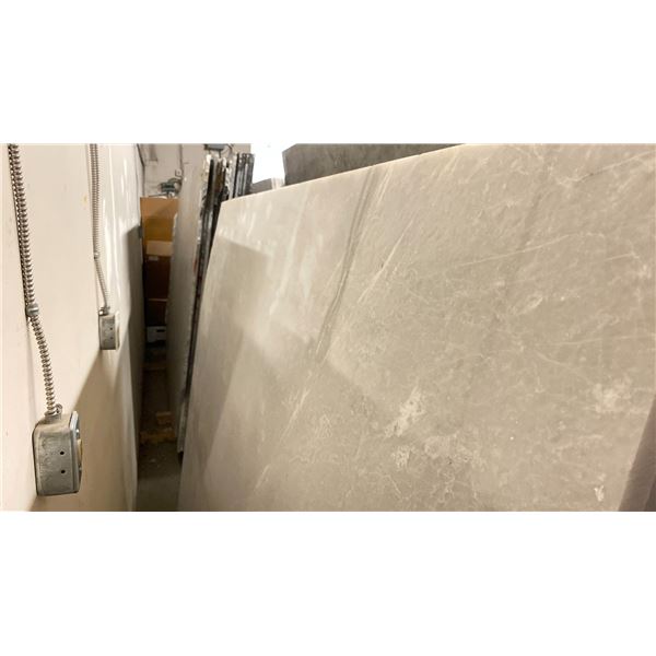 WHITE MARBLE STONE SLAB - 5.4' X 7.1' X 3/4" (MWS033)