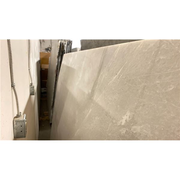 WHITE MARBLE STONE SLAB - 5.4' X 7.1' X 3/4" (MWS033)