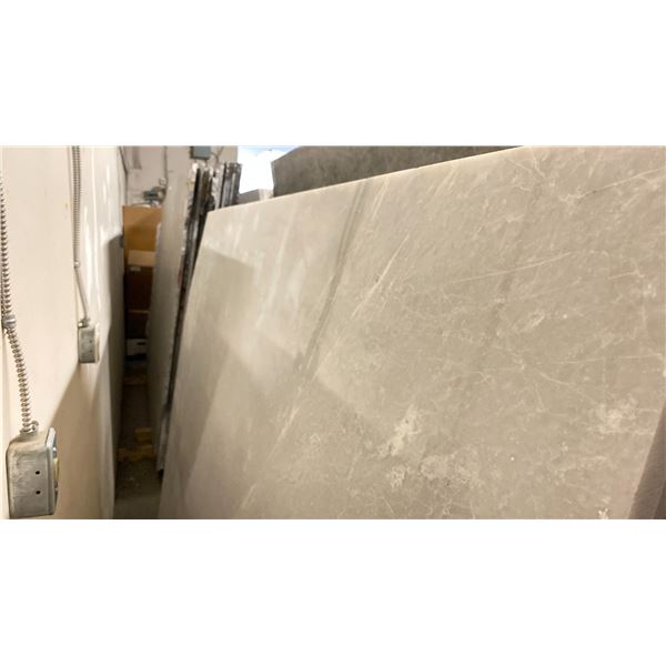 WHITE MARBLE STONE SLAB - 5.4' X 7.1' X 3/4" (MWS033)
