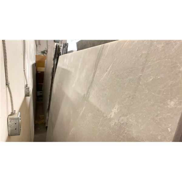 WHITE MARBLE STONE SLAB - 5.4' X 7.1' X 3/4" (MWS033)