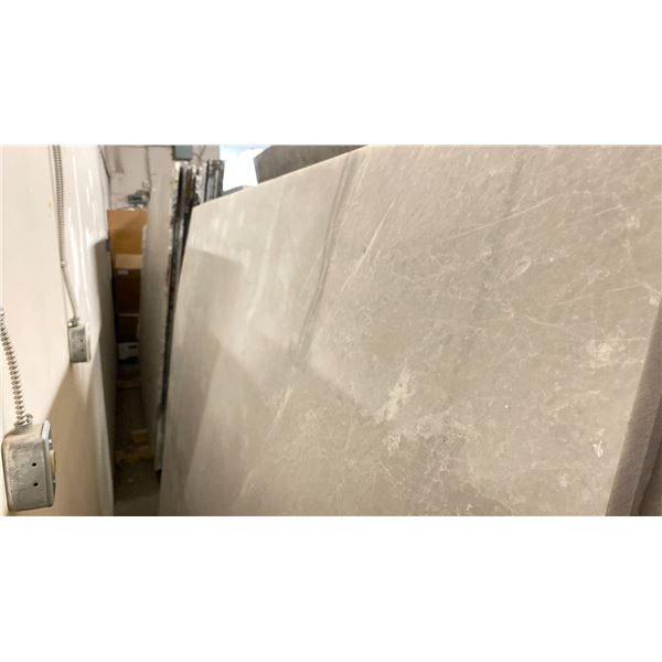 WHITE MARBLE STONE SLAB - 5.4' X 7.1' X 3/4" (MWS033)
