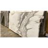 Image 1 : WHITE MARBLE STONE SLAB - 5' X 9.75' X 3/4" (CLE005)