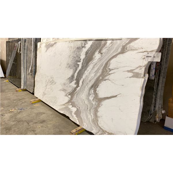 WHITE MARBLE STONE SLAB - 5' X 9.75' X 3/4" (CLE005)