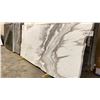 Image 1 : WHITE MARBLE STONE SLAB - 5' X 9.75' X 3/4" (CLE005)