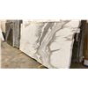 Image 1 : WHITE MARBLE STONE SLAB - 5' X 9.75' X 3/4" (CLE005)