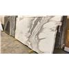 Image 1 : WHITE MARBLE STONE SLAB - 5' X 9.75' X 3/4" (CLE005)