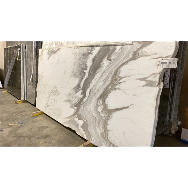 WHITE MARBLE STONE SLAB - 5' X 9.75' X 3/4" (CLE005)