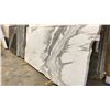 Image 1 : WHITE MARBLE STONE SLAB - 5' X 9.75' X 3/4" (CLE005)