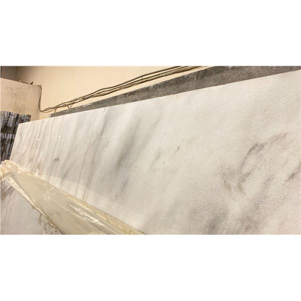 WHITE MARBLE STONE SLAB - 6' X 9' X 3/4" (MWL006)