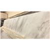 Image 1 : WHITE MARBLE STONE SLAB - 6' X 9' X 3/4" (MWL006)