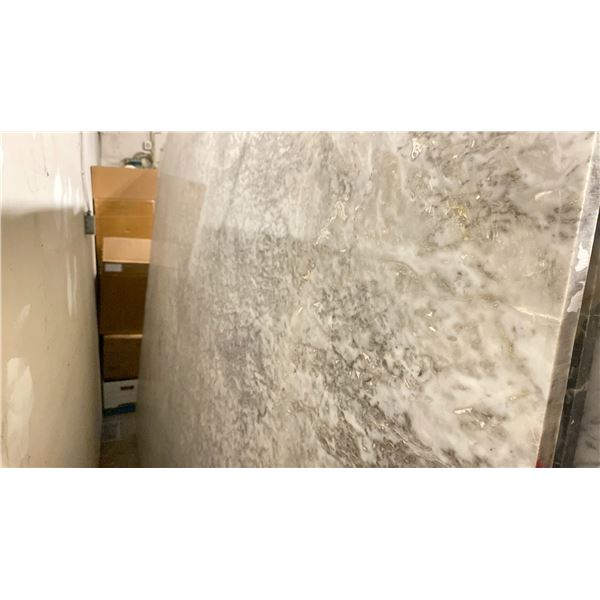 LIGHT GREY MARBLE STONE SLAB - 7.4' X 10' X 3/4" (?)