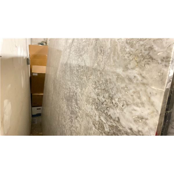 LIGHT GREY MARBLE STONE SLAB - 7.4' X 10' X 3/4" (?)