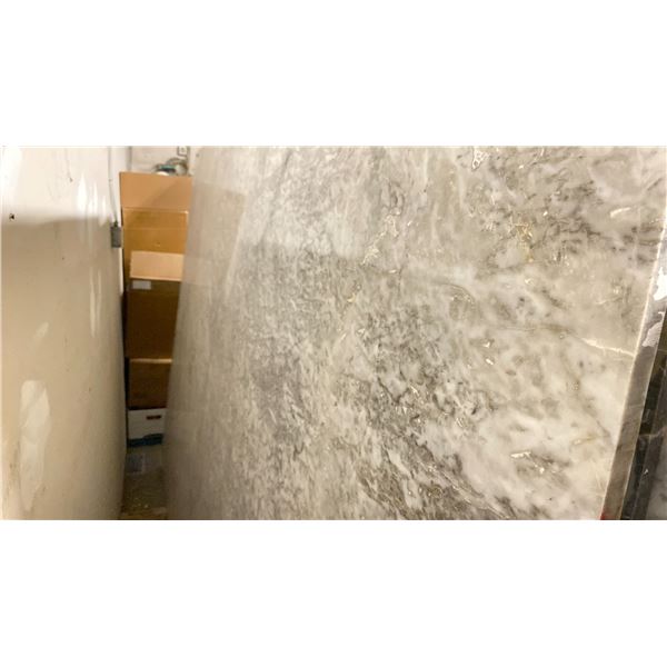 LIGHT GREY MARBLE STONE SLAB - 7.4' X 10' X 3/4" (?)