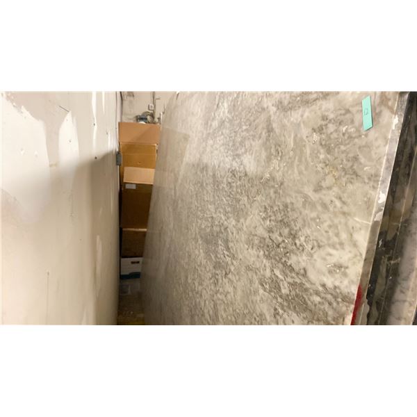 LIGHT GREY MARBLE STONE SLAB - 7.4' X 10' X 3/4" (?)