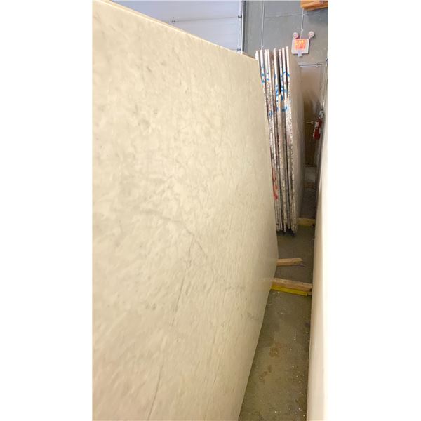 WHITE MARBLE STONE SLAB - 5.75' X 9' X 3/4" (MWM007)