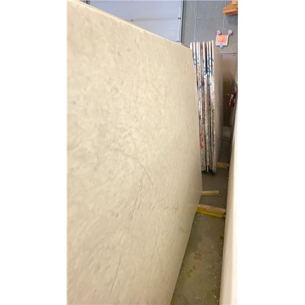 WHITE MARBLE STONE SLAB - 5.75' X 9' X 3/4" (MWM007)