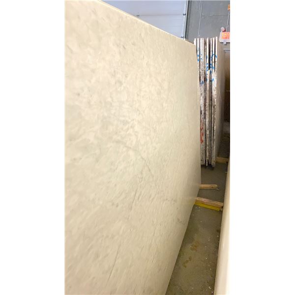 WHITE MARBLE STONE SLAB - 5.75' X 9' X 3/4" (MWM007)
