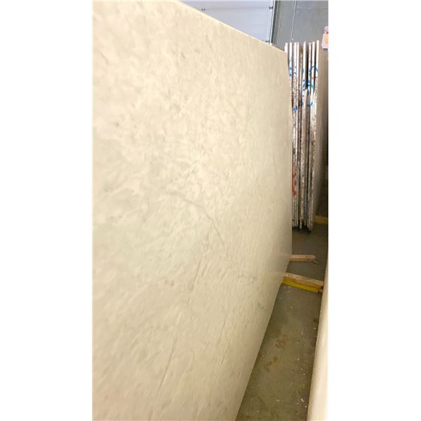 WHITE MARBLE STONE SLAB - 5.75' X 9' X 3/4" (MWM007)