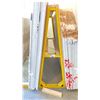 Image 1 : YELLOW METAL A-FRAME MATERIAL STORAGE RACK - 60" ACROSS X 60" WIDE AT BASE X 64 1/2" WIDE