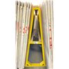 Image 1 : YELLOW METAL A-FRAME MATERIAL STORAGE RACK - 60" ACROSS X 60" WIDE AT BASE X 64 1/2" WIDE