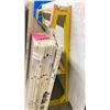 Image 1 : YELLOW METAL A-FRAME MATERIAL STORAGE RACK - 60" ACROSS X 60" WIDE AT BASE X 64 1/2" WIDE