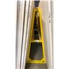 Image 1 : YELLOW METAL A-FRAME MATERIAL STORAGE RACK - 60" ACROSS X 60" WIDE AT BASE X 64 1/2" WIDE