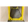 Image 2 : YELLOW METAL A-FRAME MATERIAL STORAGE RACK - 60" ACROSS X 60" WIDE AT BASE X 64 1/2" WIDE