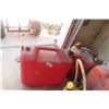 Image 2 : 4 Plastic Gas Containers, Funnel, Metal Can 