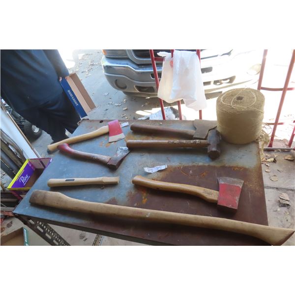 Hatchets, Long Wood Handle, Twine