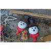 Image 1 : 3 Candle Blow Molds (2 No Flame), 3 Snowmen 