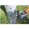 Image 2 : Metal Rooster, Galvanized Garbage Can, Oriole Feeder 