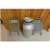 Image 1 : Cream Can, 2 Washboards 