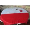 Image 8 : Wooden Loon, Ceramic Rintintin , Canadian Flag, Red/White